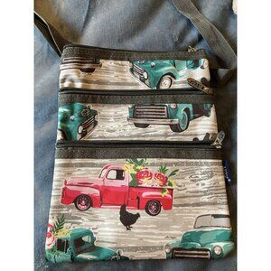 Canvas Crossbody Purse Red Green Country Truck Bag Body Sling N GIL
